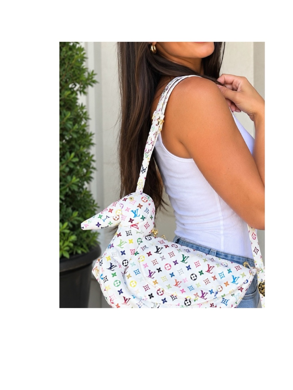 SUPER CUTE Duck Bag White Monogram
